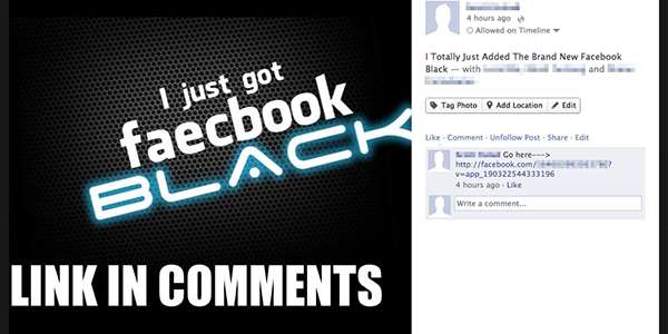 Internetem se šíří záškodnický Facebook Black, který ovládne vaši zeď