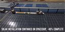 Říjen 2016: Na střechu jsou instalovány solární panely, pokryto je zatím 40% plochy